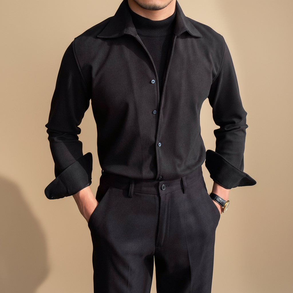 Herrars långärmad skjorta - Modern slim fit för alla tillfällen