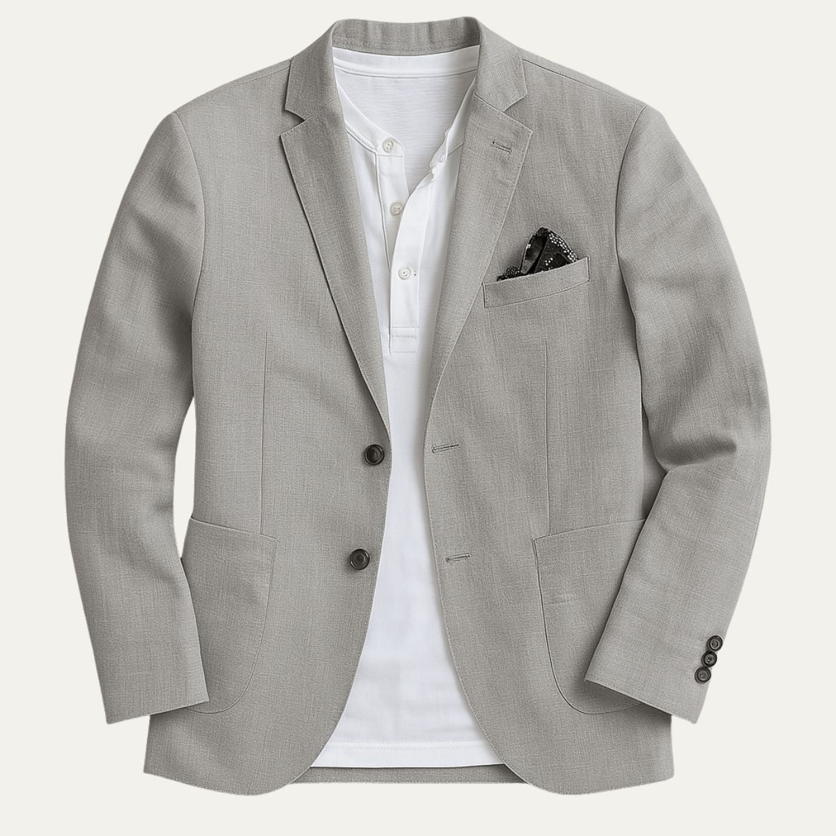 Herrarnas Linne Blazer Jacka för Smart Casual Evenemang