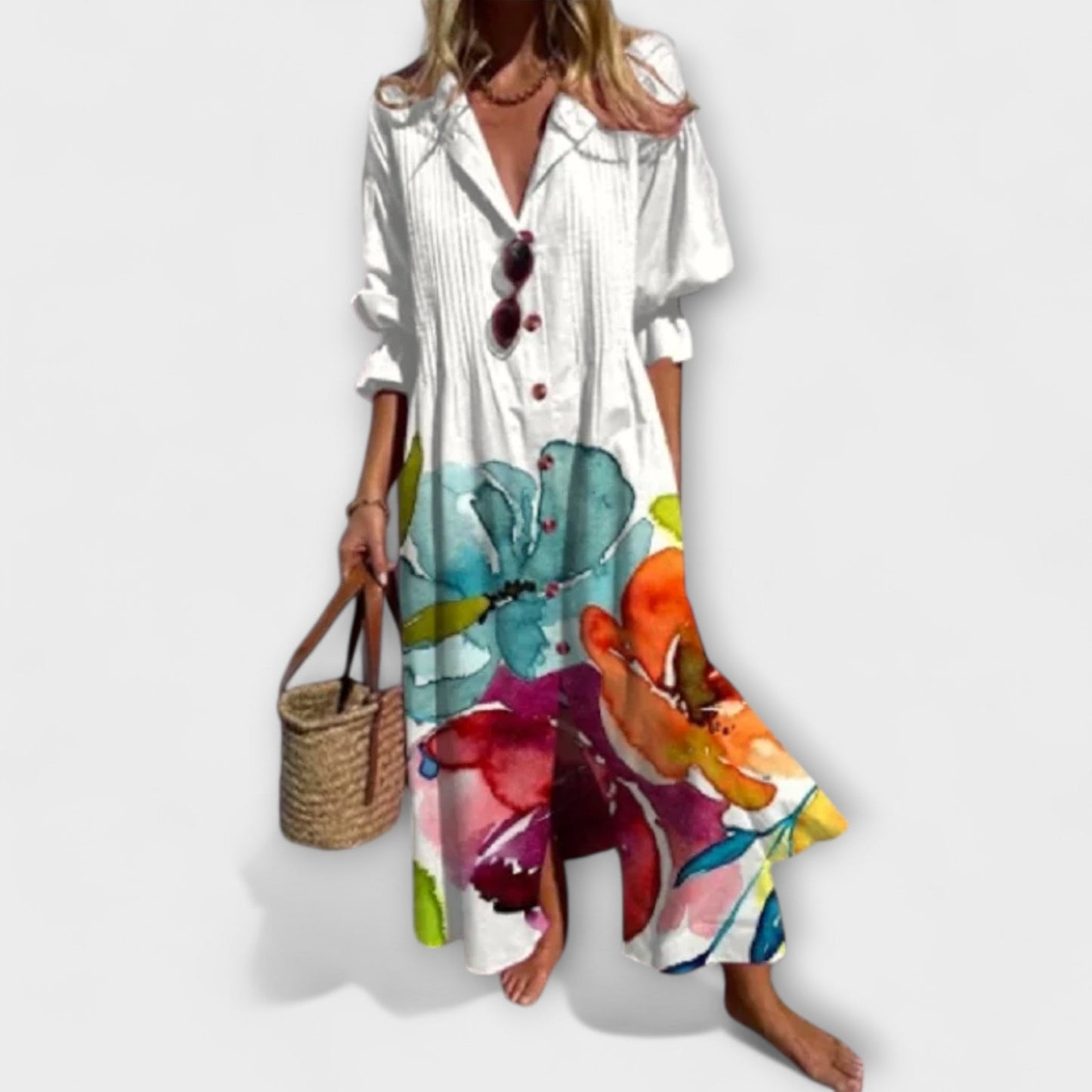 Lila - Smickrande Maxi Klänning för Enkelt Stil