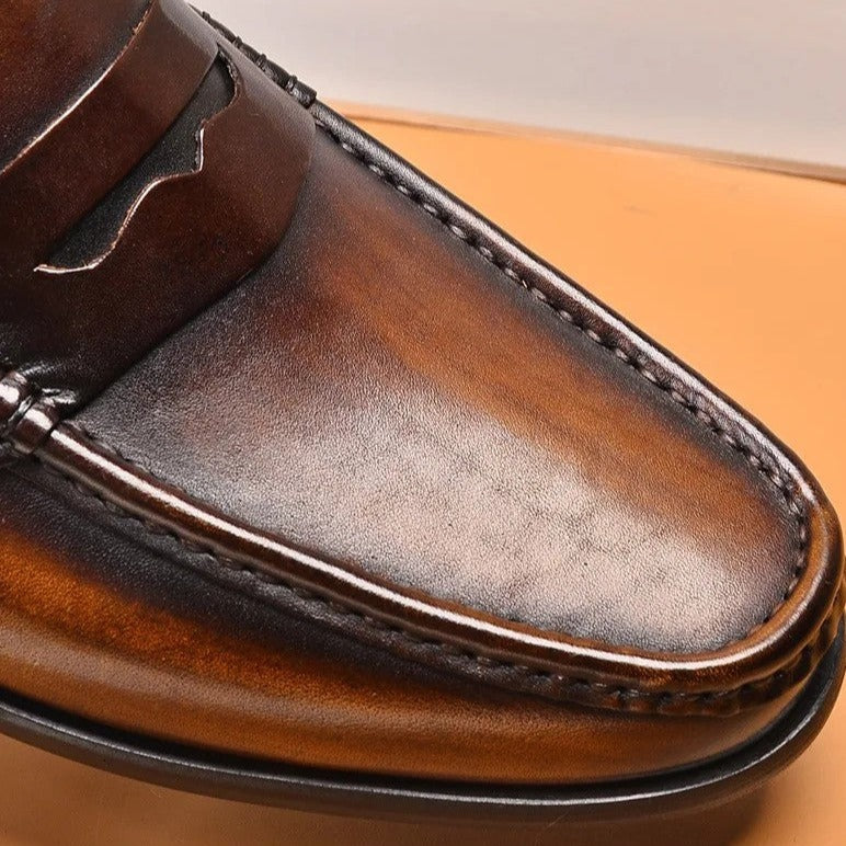 Chic Vegansk Konstläder Slip-On Loafers för Arbete & Evenemang