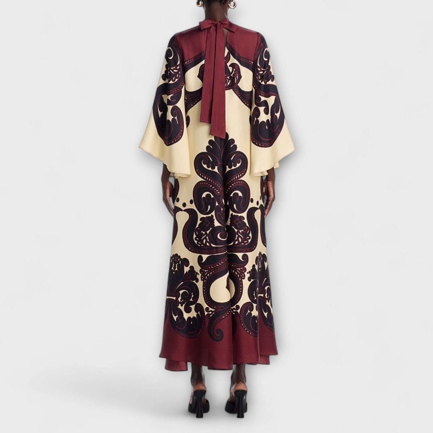 Chic Grenadilla Tryck Maxi Klänning för Alla Tillfällen