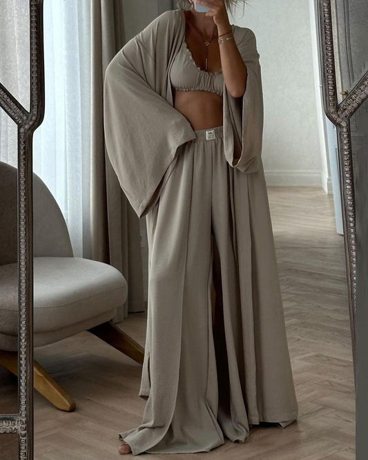 Iana | Stilig Stickad Kofta Set för Vardagsbruk