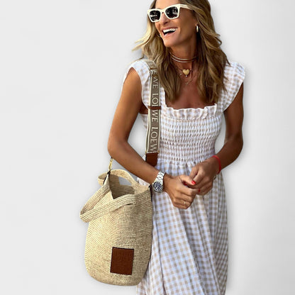 Chic Ruffled Sleeve Maxi Klänning för Alla Tillfällen