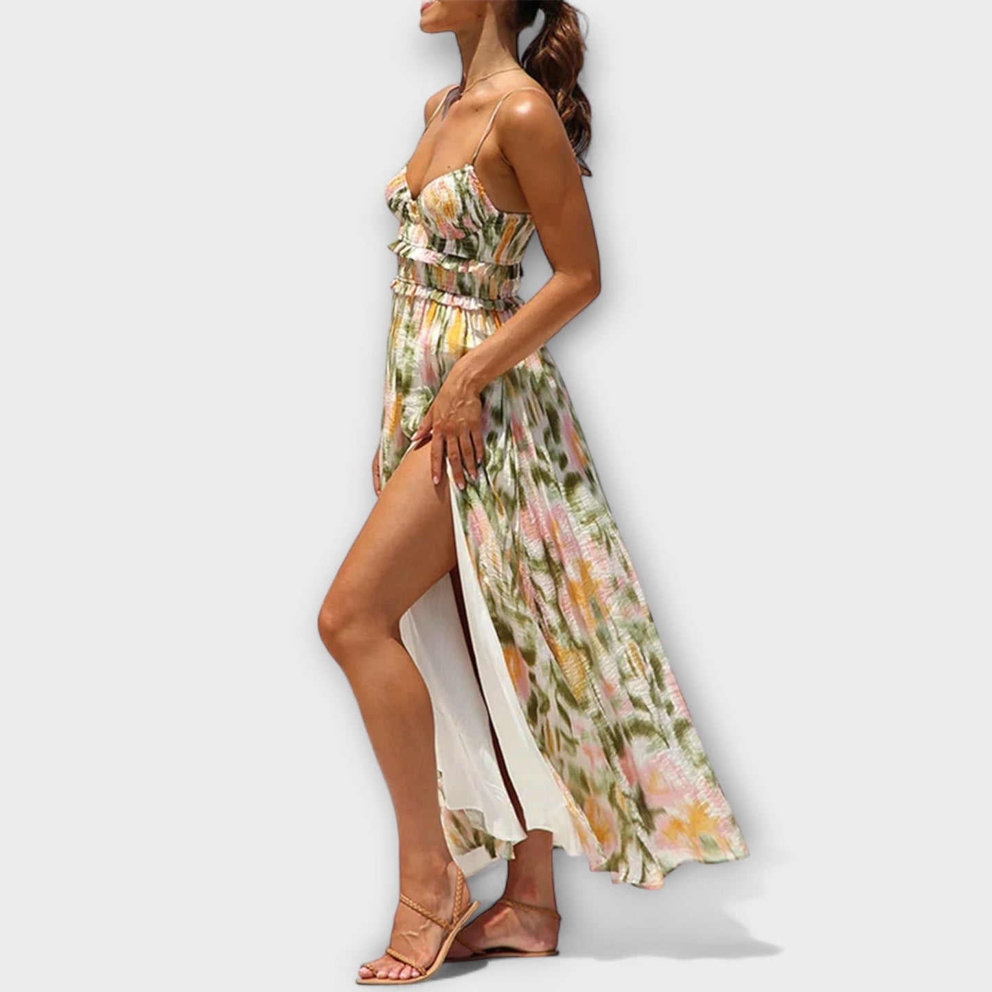 Annalise - Chic Tryckt Klänning för Alla Tillfällen