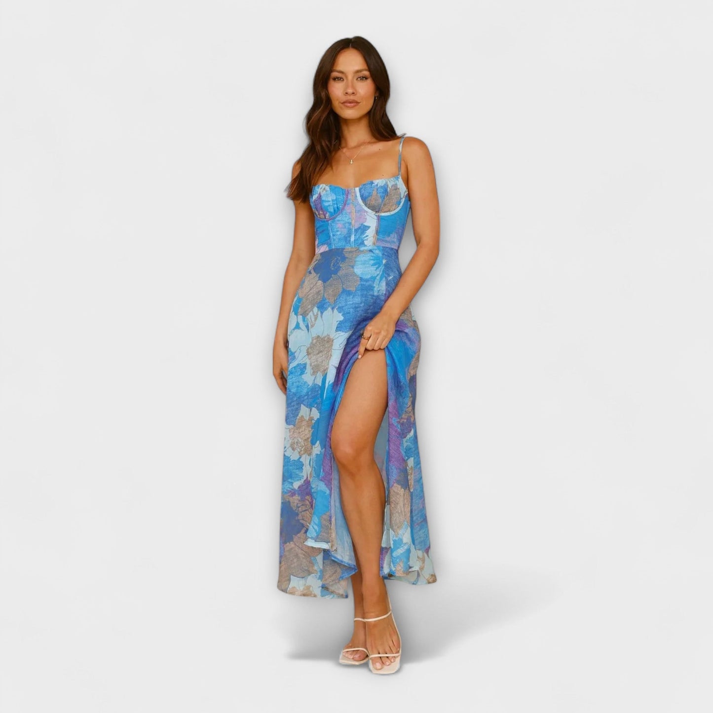 Audrey Blommig Klänning för Kvinnor - Idealisk för Evenemang och Samlingar