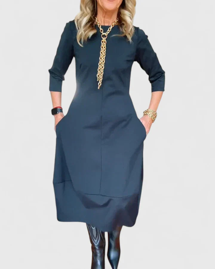 Danyshka | Elegant Midi Klänning för Alla Tillfällen