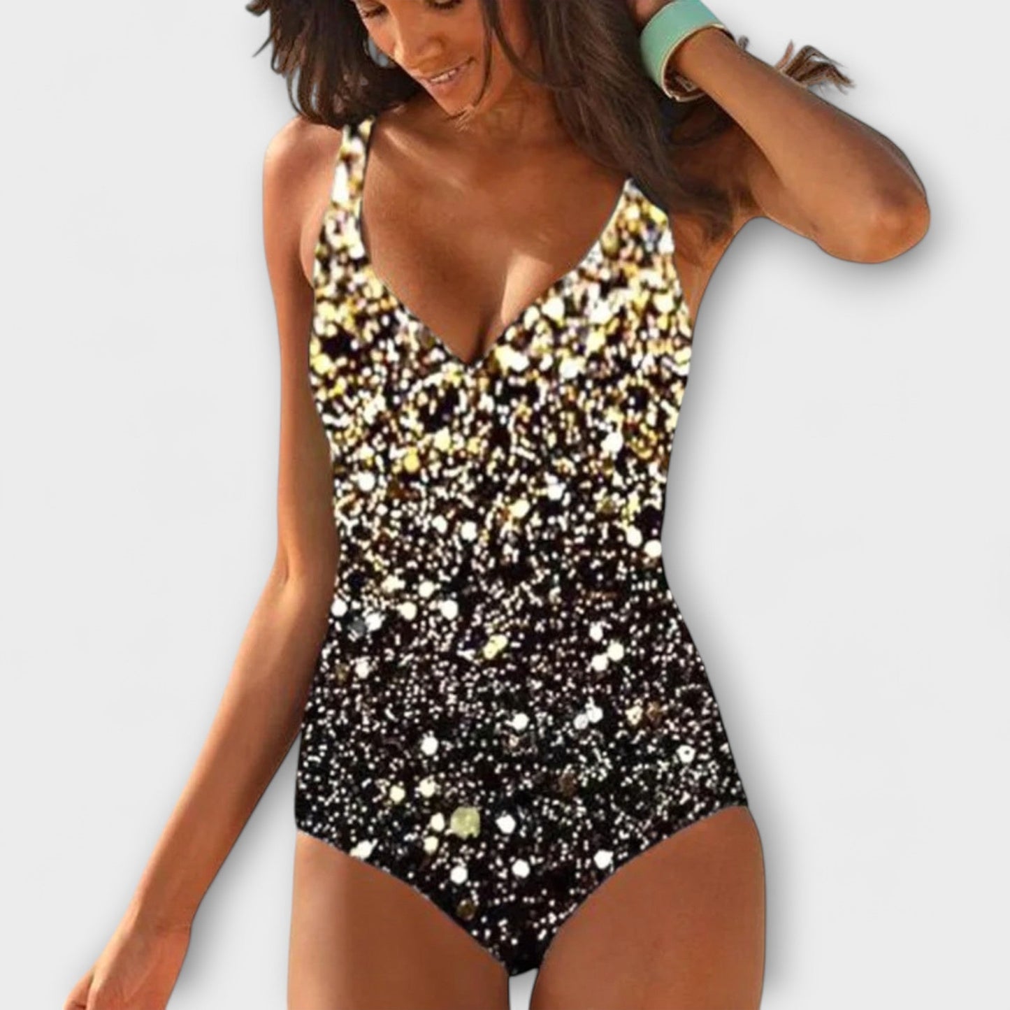 Chic Trikolor Badkläder för Strand och Pool