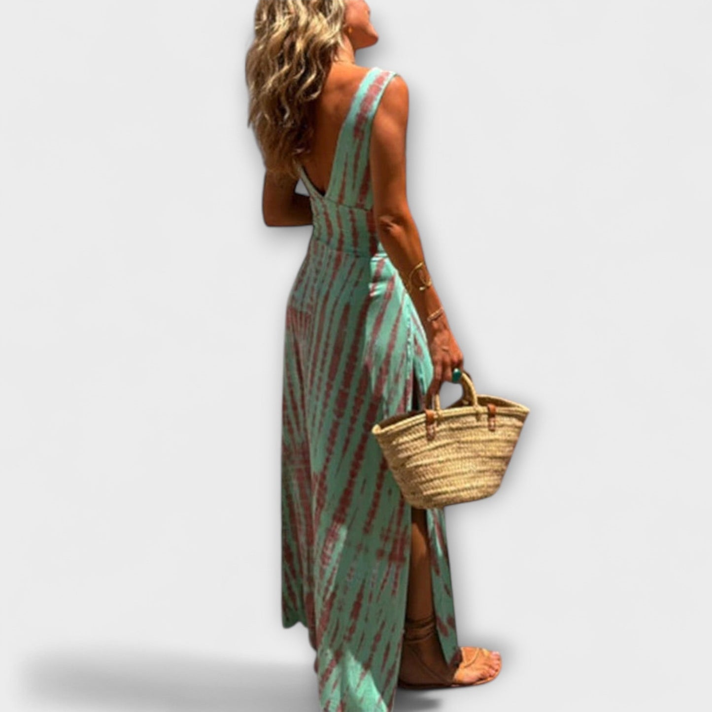 Ella Eleanor Tie-Dye Cutout Stretchklänning för Evenemang