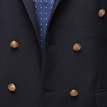 Herr Dubbelknäppt Kostym – Stilig Tvådelad Ensemble för Bröllop & Formella Evenemang