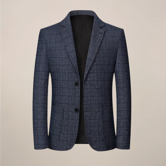Herr Slim Fit Rutigt Blazer – Vintage Kolla Stil för Evenemang