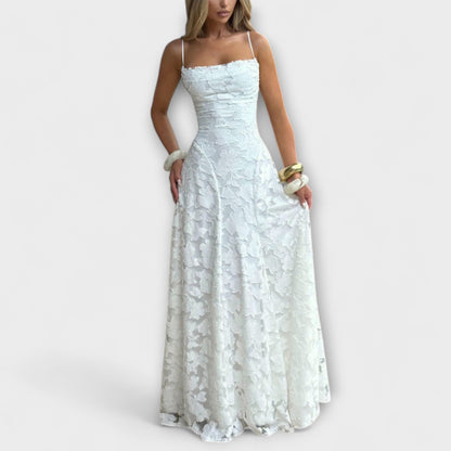 Chic Jacquard Maxiklänning för Särskilda Tillfällen