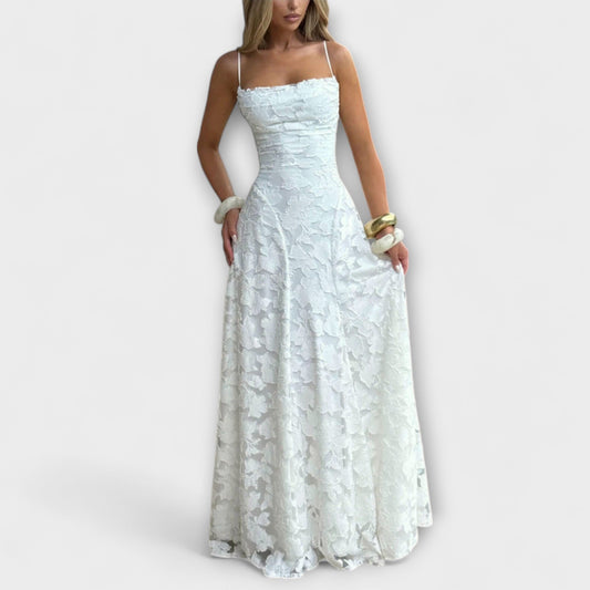 Chic Jacquard Maxiklänning för Särskilda Tillfällen