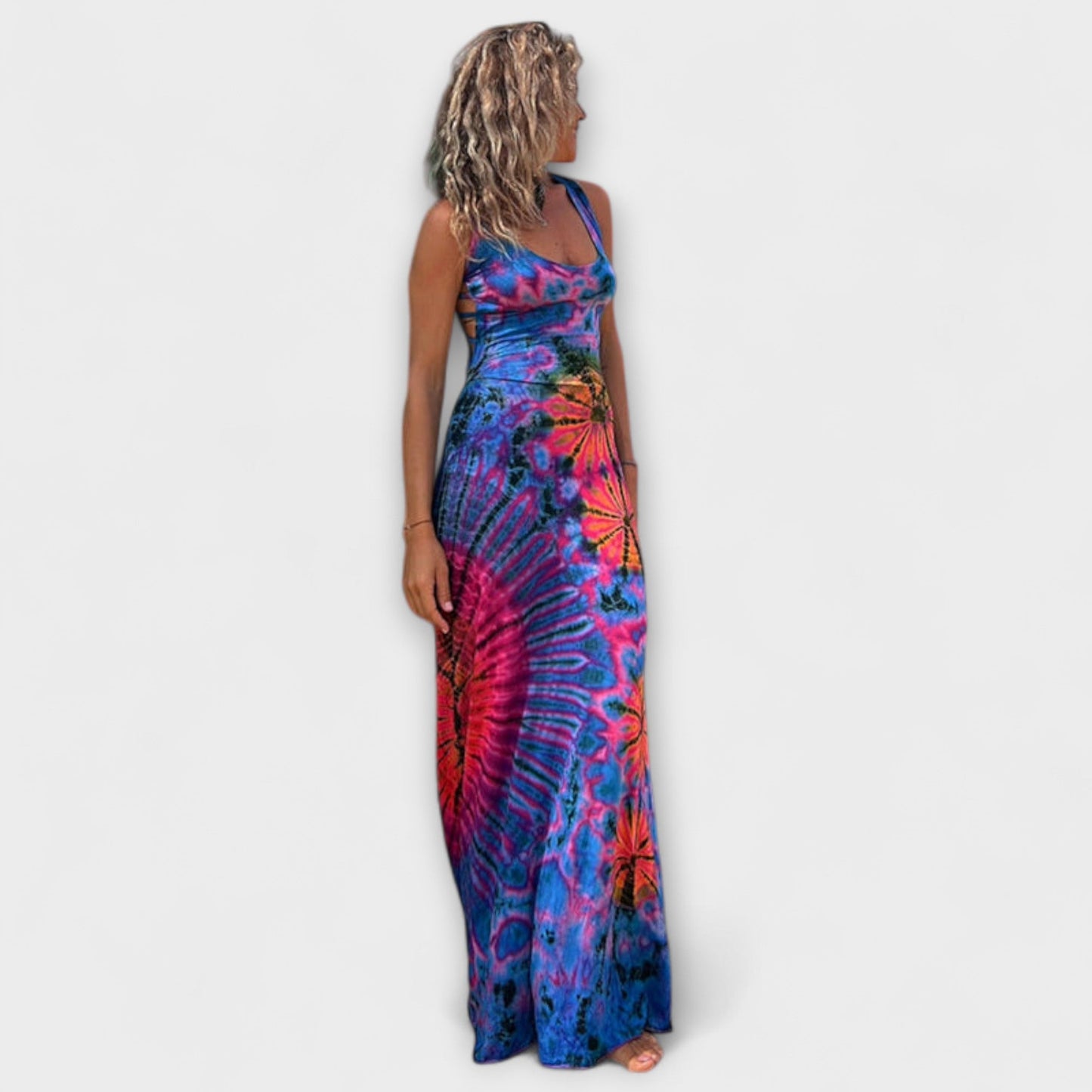 Ronja - La Bamba Tie-Dye Maxi Klänning för Alla Tillfällen