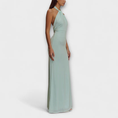 Lagoon - Chic Slinky Halter Maxi Klänning för Alla Tillfällen