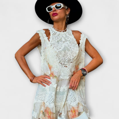 Chic Kelly Spets Maxi Klänning för Speciella Tillfällen