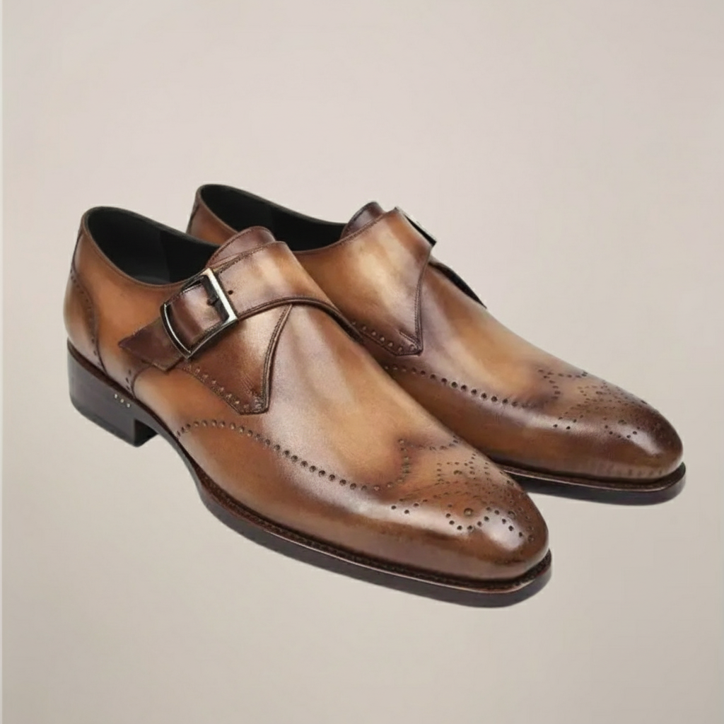 Herrars Monkstrap Dress Shoes – Chic Spänne Stil för Formella Evenemang