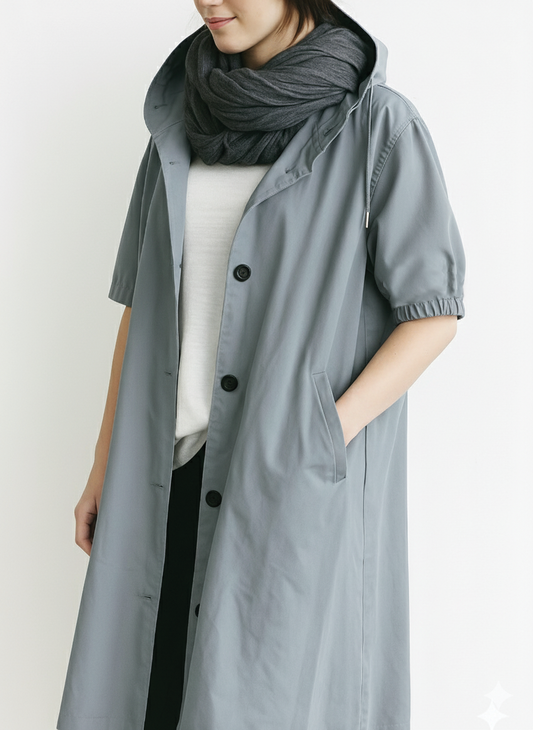 Anna - Stilig Huva Trench Coat för Alla Tillfällen