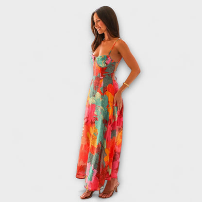 Audrey Blommig Klänning för Kvinnor - Idealisk för Evenemang och Samlingar