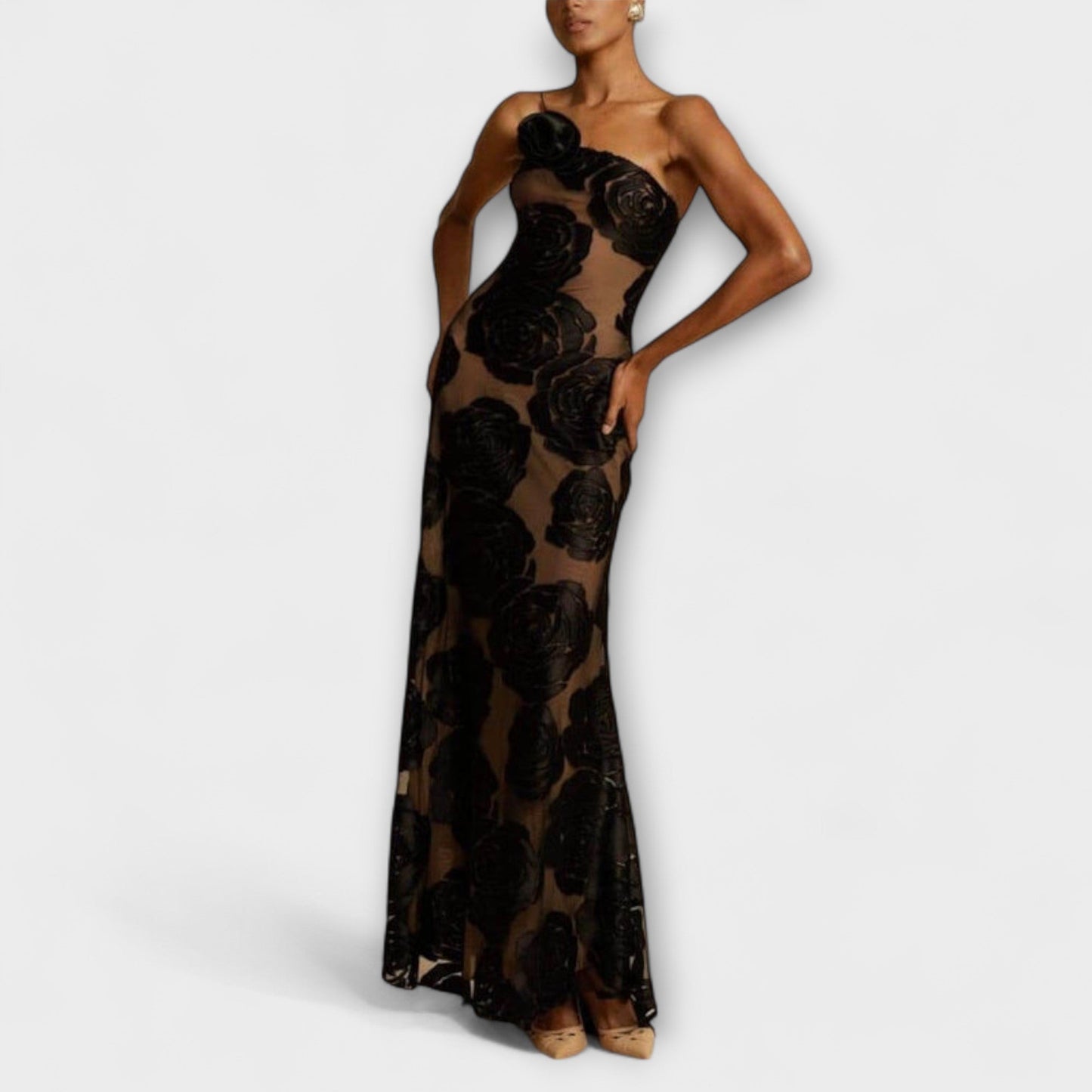 Chic Blommig Maxiklänning för Vårens Evenemang