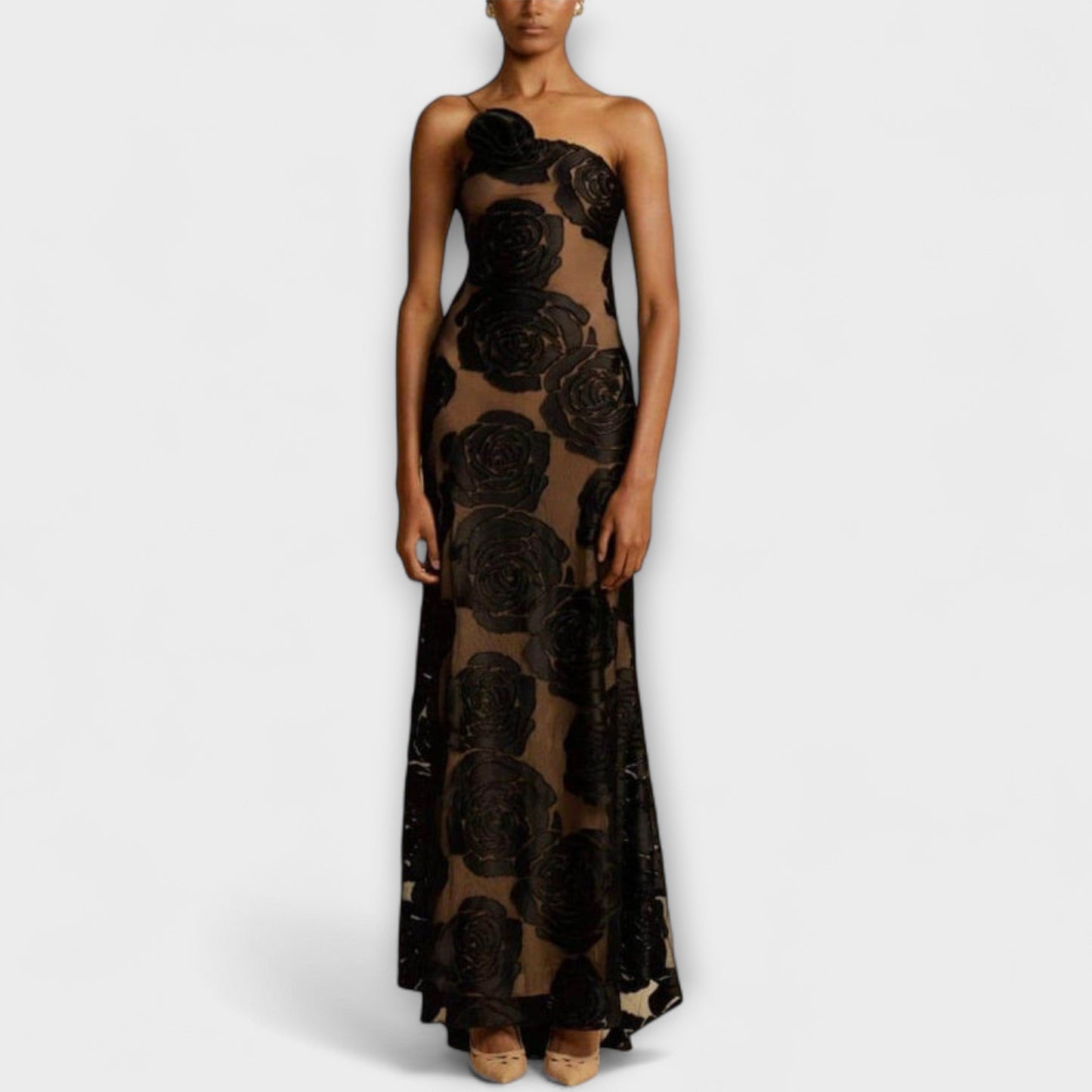 Chic Blommig Maxiklänning för Vårens Evenemang