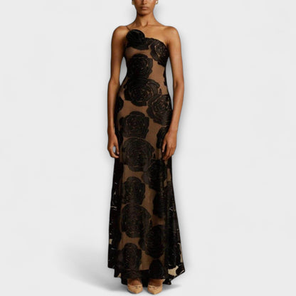 Chic Blommig Maxiklänning för Vårens Evenemang