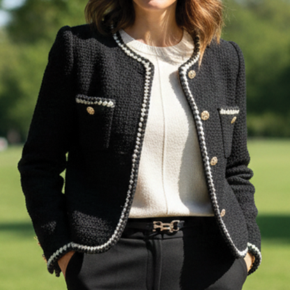 Allison - Klassisk Tweed Blazer för Chic Tillfällen