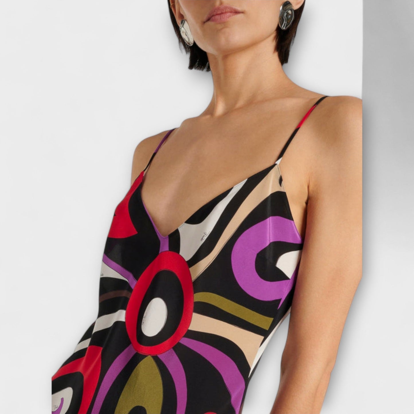 Marmortryck Maxi Klänning för Stilsäkra Evenemang