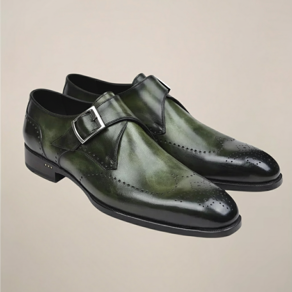 Herrars Monkstrap Dress Shoes – Chic Spänne Stil för Formella Evenemang