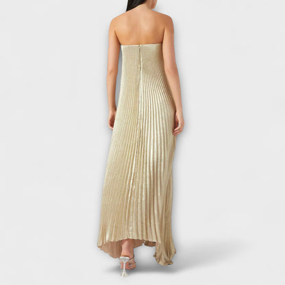 Michelle Orange Blommig Maxi Klänning för Speciella Tillfällen