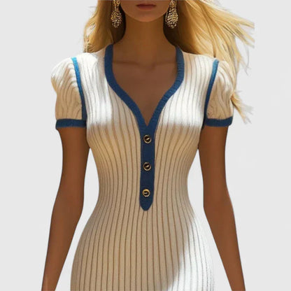 Sophrynah | Chic Midi Klänning för Alla Tillfällen