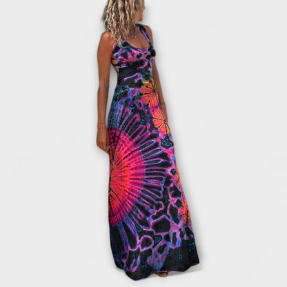 Ronja - La Bamba Tie-Dye Maxi Klänning för Alla Tillfällen