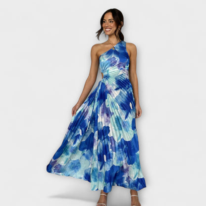 Sienna - Chic Cut-Out Maxi Klänning för Evenemang