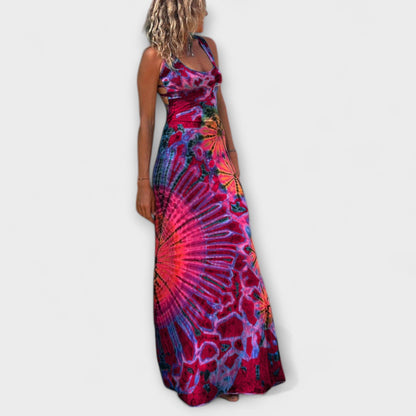 Ronja - La Bamba Tie-Dye Maxi Klänning för Alla Tillfällen
