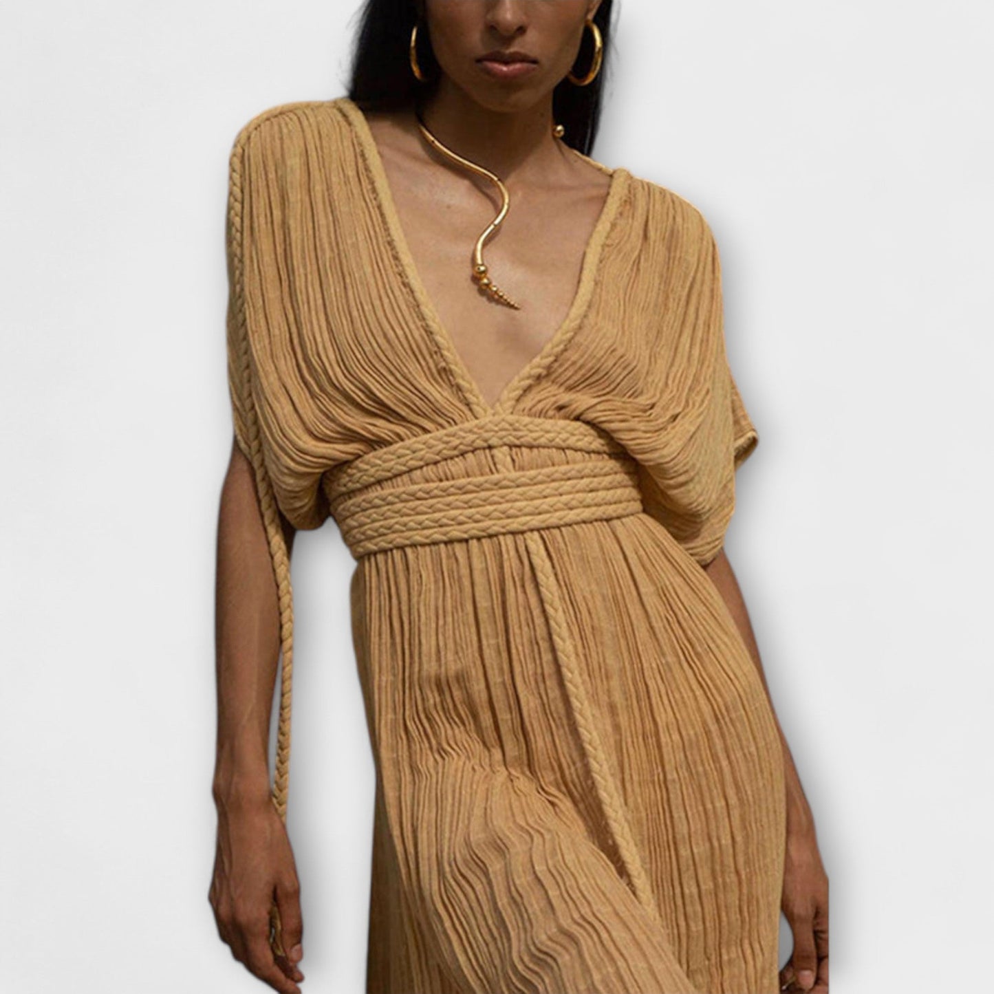 Grekisk Stil Maxi Kimono Klänning för Särskilda Tillfällen