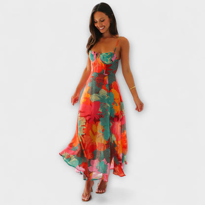 Audrey Blommig Klänning för Kvinnor - Idealisk för Evenemang och Samlingar