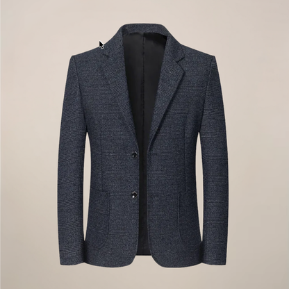 Herr Slim Fit Rutigt Blazer – Vintage Kolla Stil för Evenemang