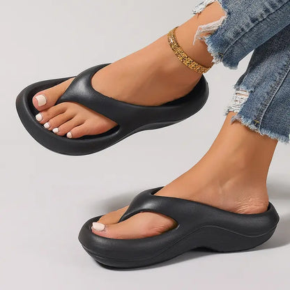 Chic Plattform Flip Flops för Sommarutflykter