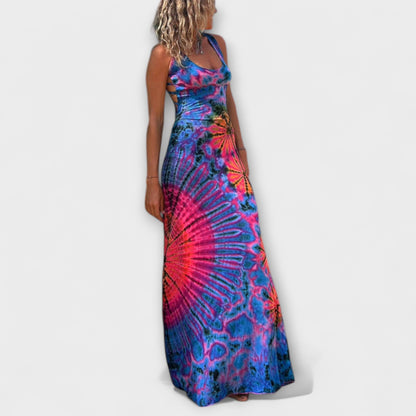 Ronja - La Bamba Tie-Dye Maxi Klänning för Alla Tillfällen