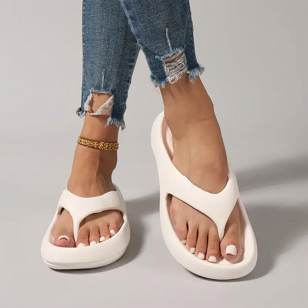 Chic Plattform Flip Flops för Sommarutflykter