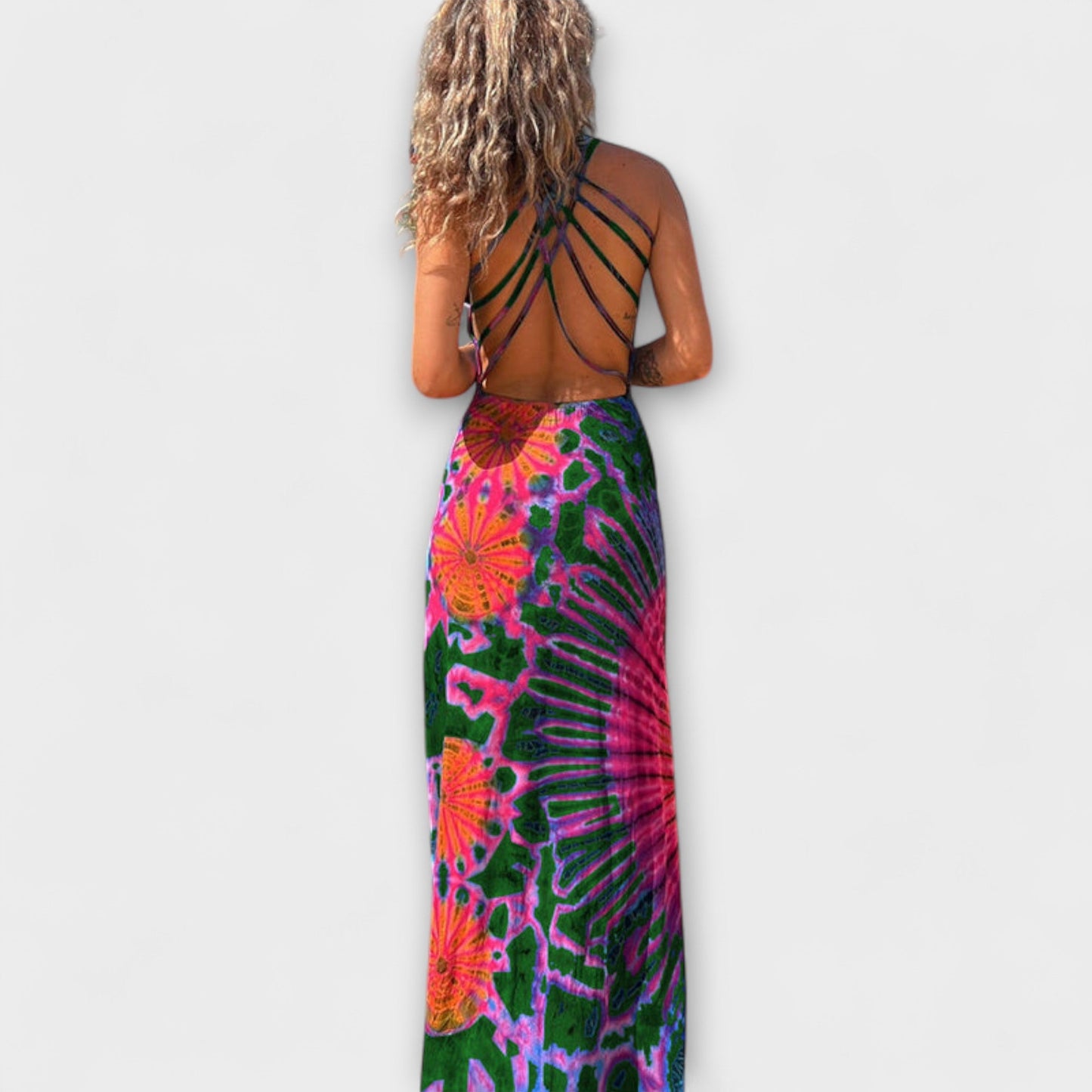 Ronja - La Bamba Tie-Dye Maxi Klänning för Alla Tillfällen