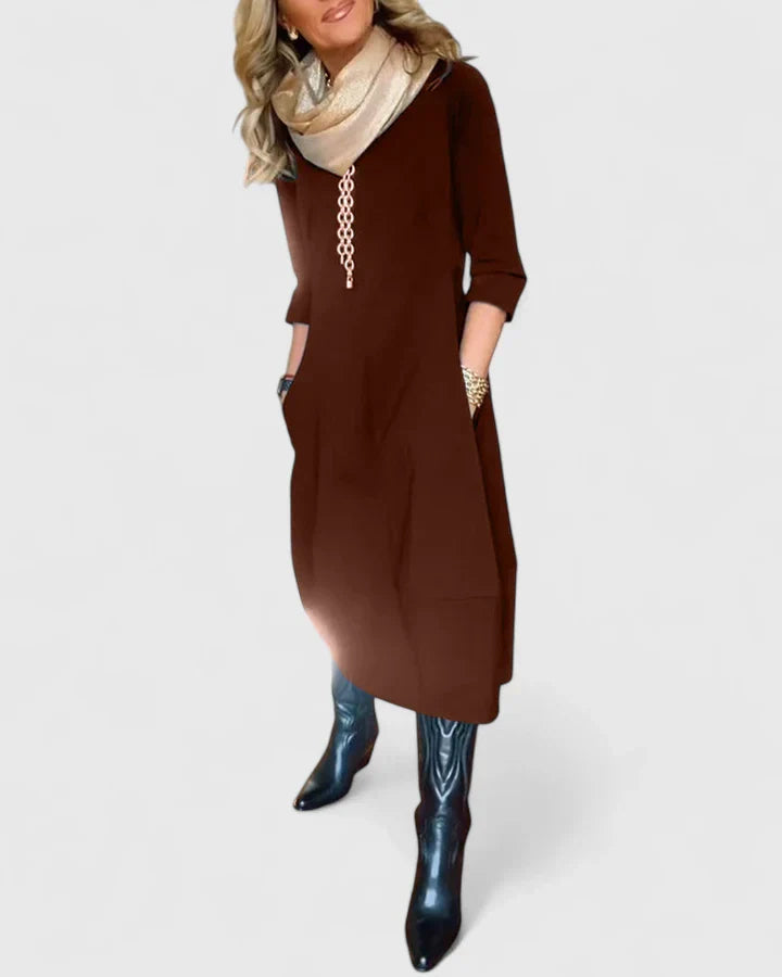 Danyshka | Elegant Midi Klänning för Alla Tillfällen