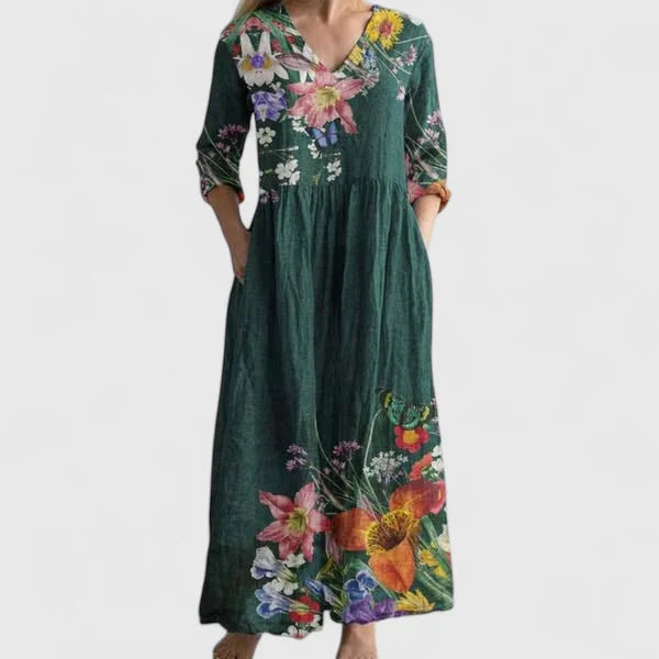 Kymberah | Chic Midi Klänning för Alla Tillfällen