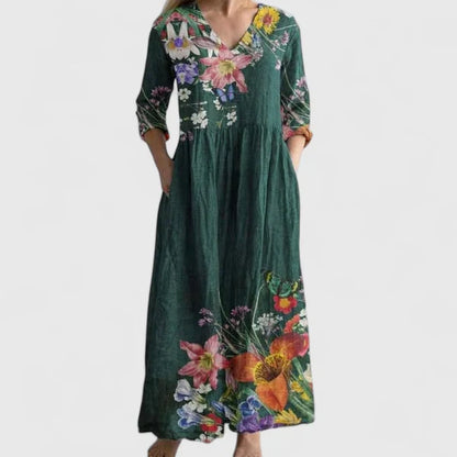 Kymberah | Chic Midi Klänning för Alla Tillfällen