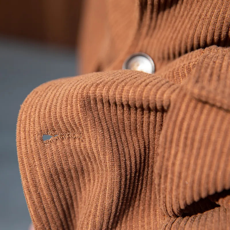 Herr Herringbone Blazer med Guldtonade Detaljer