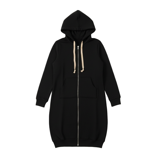 Bonnie - Mysig lång zip-hoodie för vardagsstil