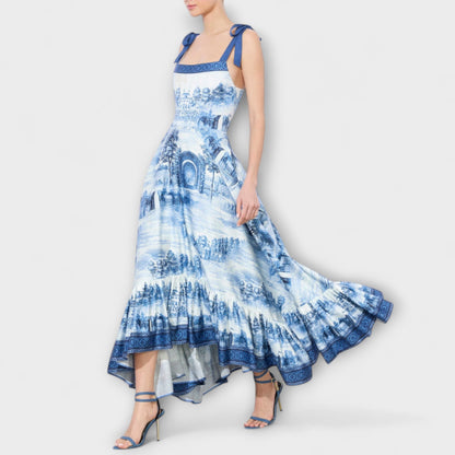 Lucia - Blommig Maxiklänning för Alla Tillfällen