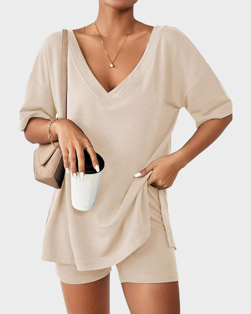 Camilla | Chic Stickad Lounge Ensemble för Vardagsbruk