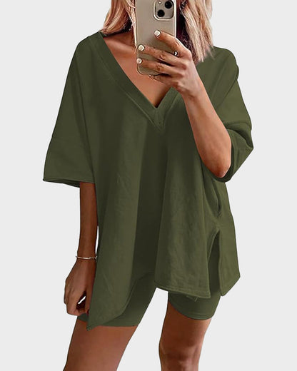 Camilla | Chic Stickad Lounge Ensemble för Vardagsbruk