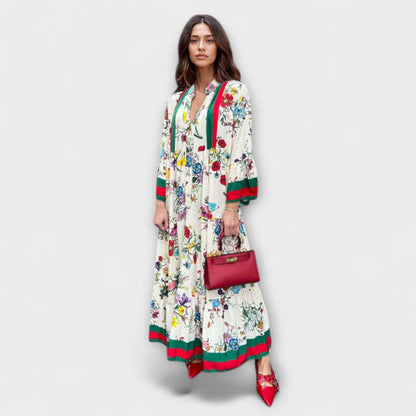 Blommig Maxi Klänning för Särskilda Tillfällen