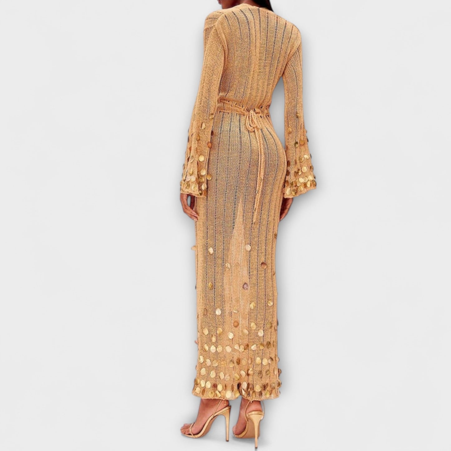 Nova Maxi Signature Klänning - Chic Tyg för Alla Tillfällen